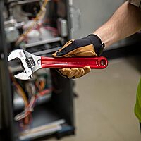 Klein Tools D507-12 Adjustable Drive Wrench, Forged with Extra Capacity Jaw and High Polish Chrome Finish