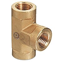 Western Enterprises BFT-4HP Pipe Thread Tees, Connector, 3,000 PSIG, Brass, 1/4 in NPT, 3-way Female Connection, 0.5 Length