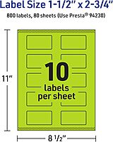 Avery Printable Rectangle Labels with Sure Feed Technology - Print-to-the-Edge