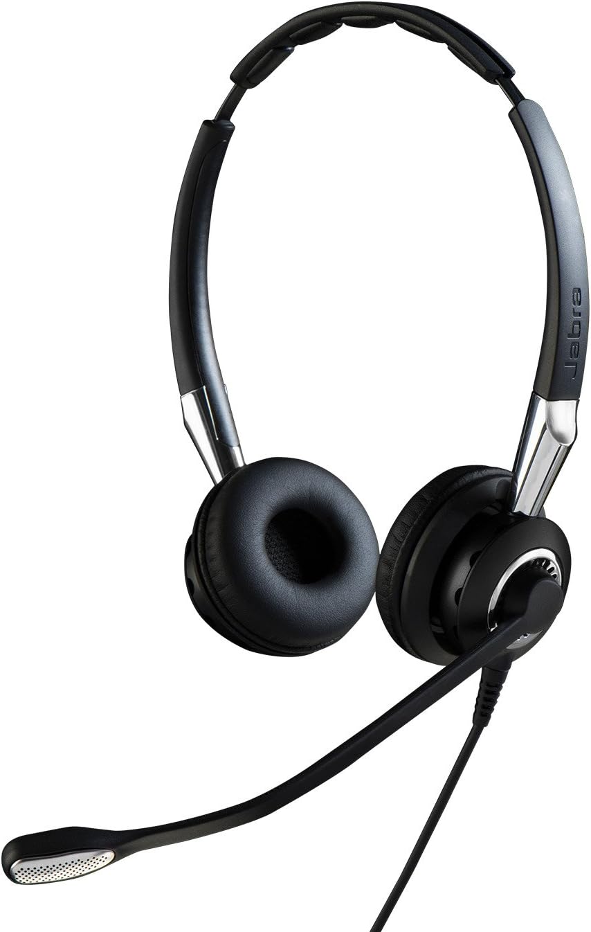 Jabra BIZ 2400 II Wired Duo Headset, Stereo, Quick Disconnect, Wired, 150 Hz to 6.80 kHz, Over-the-head, Binaural