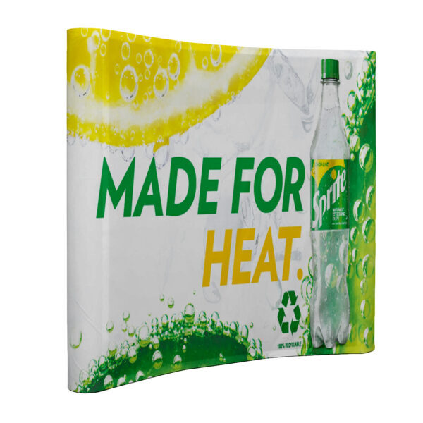 Curved Bannerwall with Wings 2.85 x 2.25m, Print Only