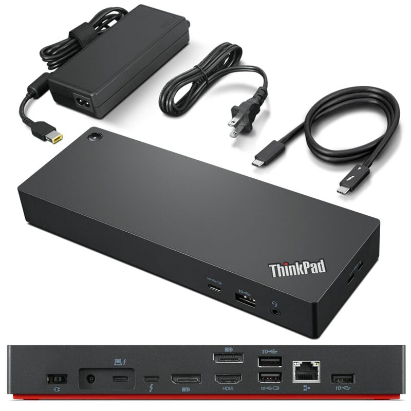 Lenovo ThinkPad Universal Thunderbolt 4 Dock, 4 Displays, Dynamic Power Charging up to 100W, Black