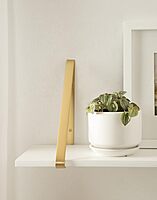 KATE AND LAUREL Soloman Wooden Floating Shelves with Metal Brackets