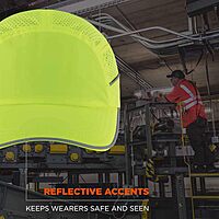 Ergodyne Skullerz 8955 Lightweight Bump Cap Hat, Baseball Style, Long Brim