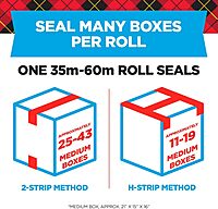 Scotch Heavy Duty Shipping Packaging Tape, 1 Dispensered Roll, 1.88 x 38.2 yd, Great for Packing, Shipping & Moving