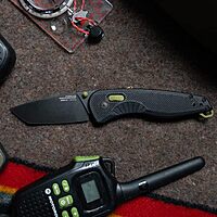 SOG Aegis AT Tanto Assisted Folding Knife, Ambidextrous AT-XR Lock, Heat-Treated D2 Blade, Ergonomic Handle