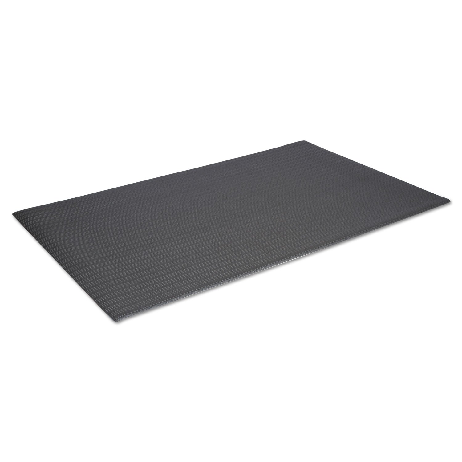 Crown FL2436BK Ribbed Vinyl Anti-Fatigue Mat, 24 x 36, Black