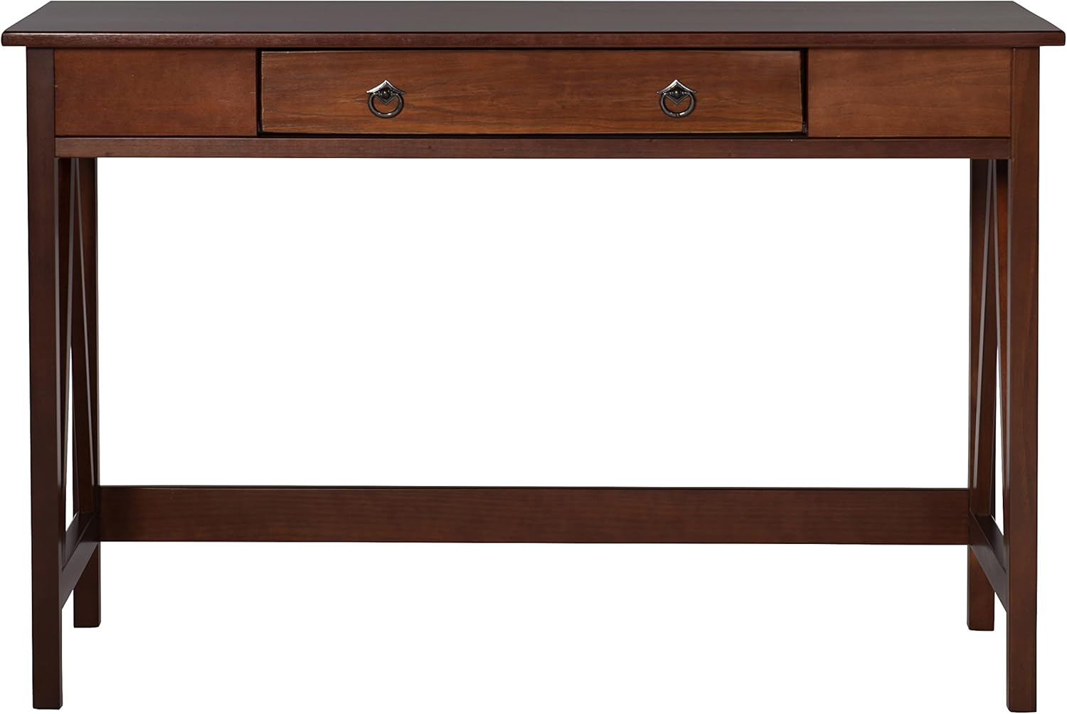 Linon Rockport 46inW Home Office Writing Desk, Antique Tobacco
