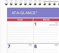 AT-A-GLANCE Monthly Wall Calendar