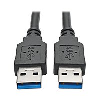 Tripp Lite USB 3.0 SuperSpeed (A/A) Cable, 28/24 AWG, 5 Gbps, USB Type-A to Type-A, Black