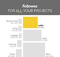 Fellowes Thermal Laminating Pouches, ImageLast, Jam Free, Letter Size, 5 Mil, 100 Pack (52040)