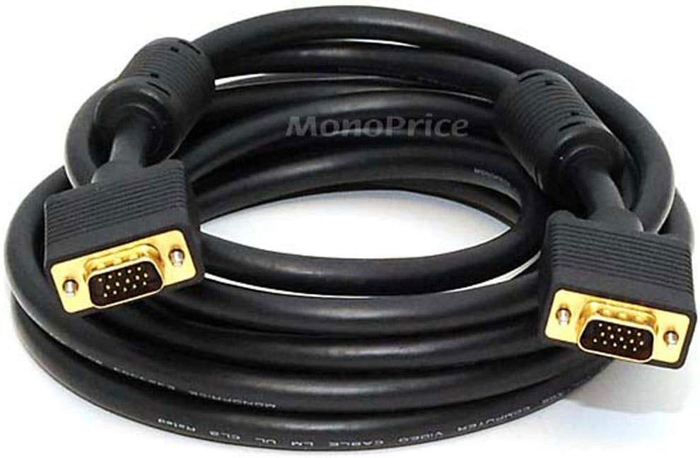 Monoprice Super VGA M/M CL2 Rated Cable w/ Ferrites (Gold Plated)