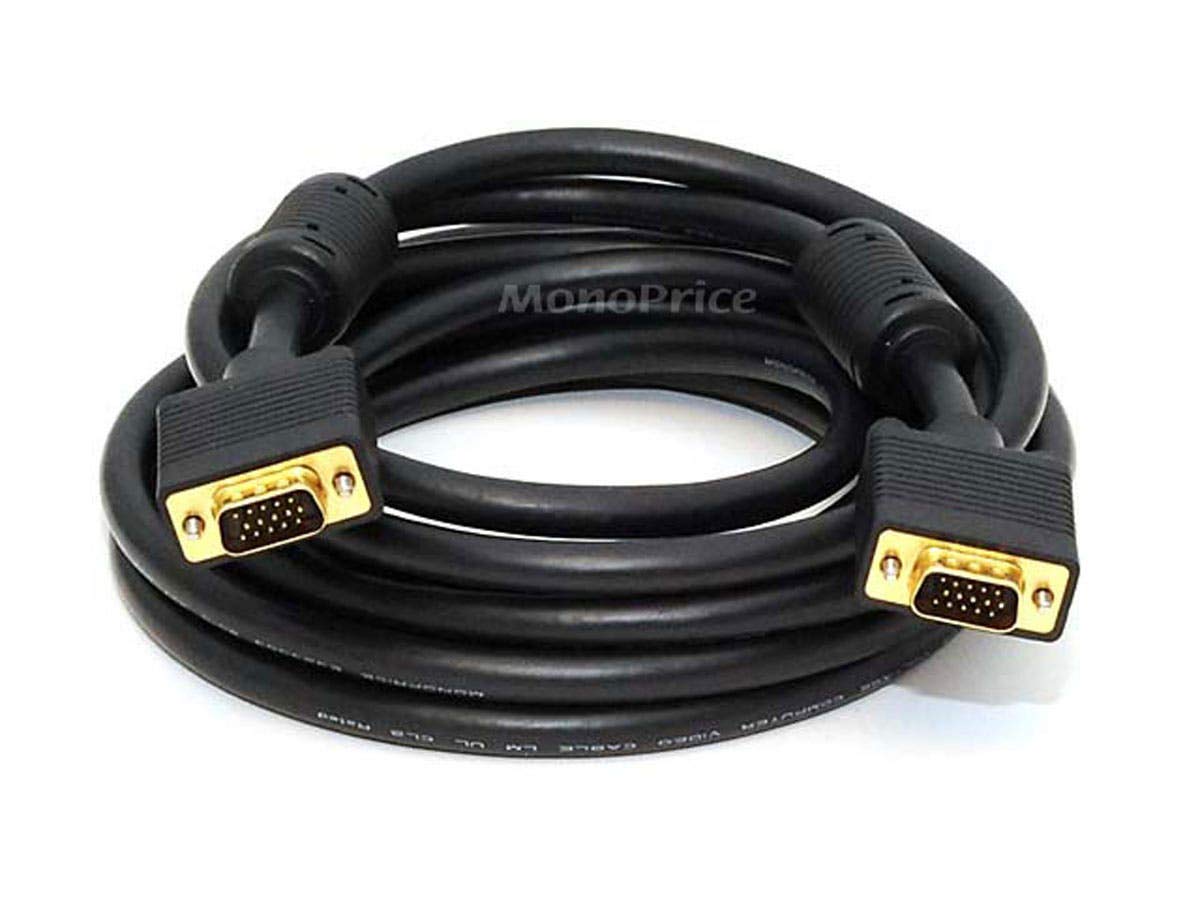 Monoprice Super VGA M/M CL2 Rated Cable w/ Ferrites (Gold Plated)