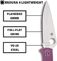 Spyderco Endura 4 Folding Pocket Knife with 3.8 in Blade and FRN Handle