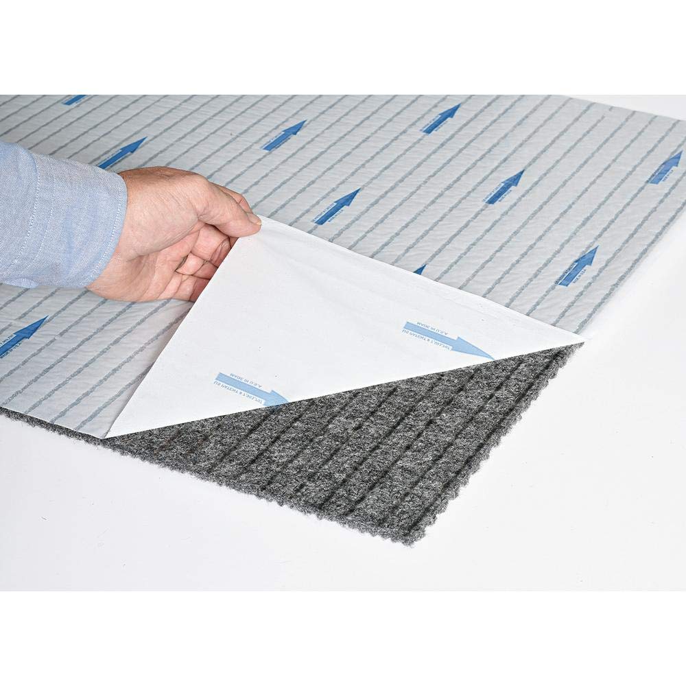 Foss Peel and Stick First Impressions Barcode Rib O. Blue 24 in. x 24 in. Commercial Carpet Tile (15 Tiles/Case)