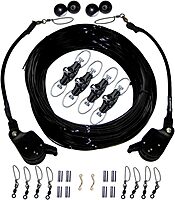 Rupp Double Rigging Kit w/Lok-Ups & Nok-Outs - 260' Black Mono