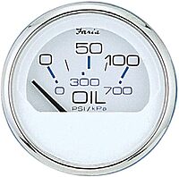 Faria Beede INSTRUMENTS Faria Beede Faria 13802 Chesapeake Stainless Steel Oil Pressure Gauge (80 PSI) - 2", White