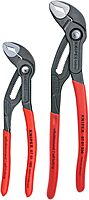 KNIPEX Tools - 2 Piece Cobra Pliers Set (87 01 180 & 87 01 250) (003120V01US), Red