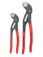 KNIPEX Tools - 2 Piece Cobra Pliers Set (87 01 180 & 87 01 250) (003120V01US), Red