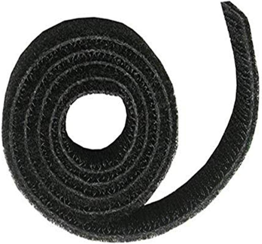 C2G Legrand Cord Management Wrap with Hook-and-Loop Cable Strap, Black Computer Cord Wrap, 25 Foot Hook-and-Loop Cable Wrap