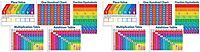 Scholastic Primary Math Charts Bulletin Board (TF8025), Multiple Colors Large (Pack of 2)