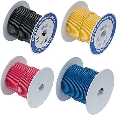 Ancor 100810 Tinned Copper Wire, 18 AWG (0.8mm2), Red - 100ft