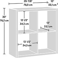 Sauder Miscellaneous Storage 4-Cube Organizer Storage Bookcase/Pantry cabinets, Mystic Oak