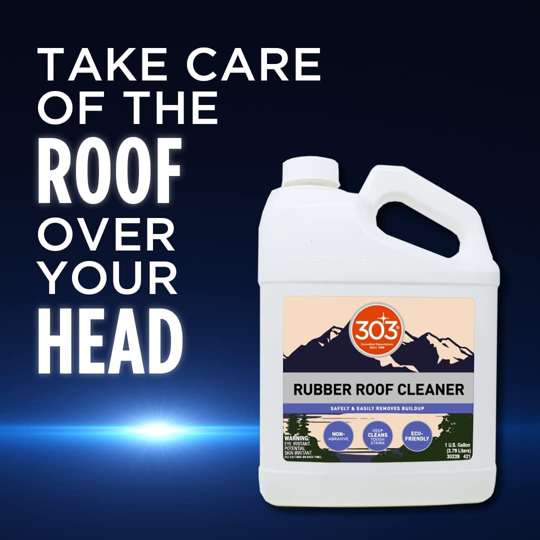 303 Products Rubber Roof Cleaner - Removes Build Up On The Rubber Roofs of RVs, Campers, Pop-Ups, and Motorhomes