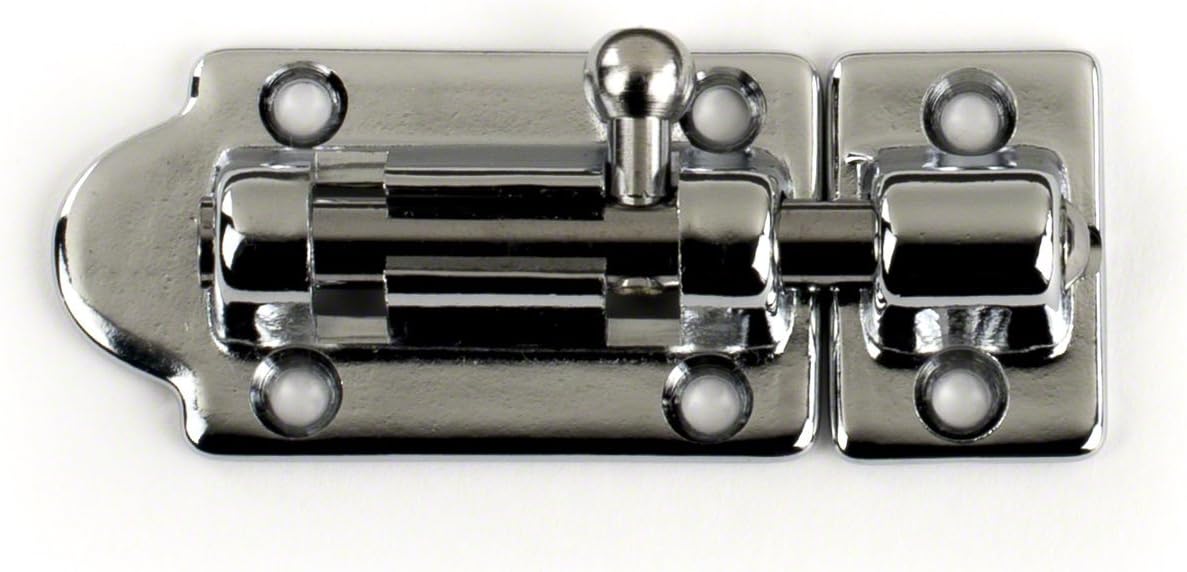 Whitecap Industries S-0585C Chrome Plated Brass Barrel Bolt, 2-1/2-Inch