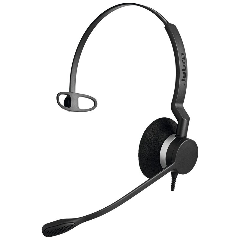 Jabra BIZ 2300 QD Headset - Mono - Quick Disconnect - Wired - Over-the-head - Monaural - Supra-aural - Noise Cancelling Microphone - Black