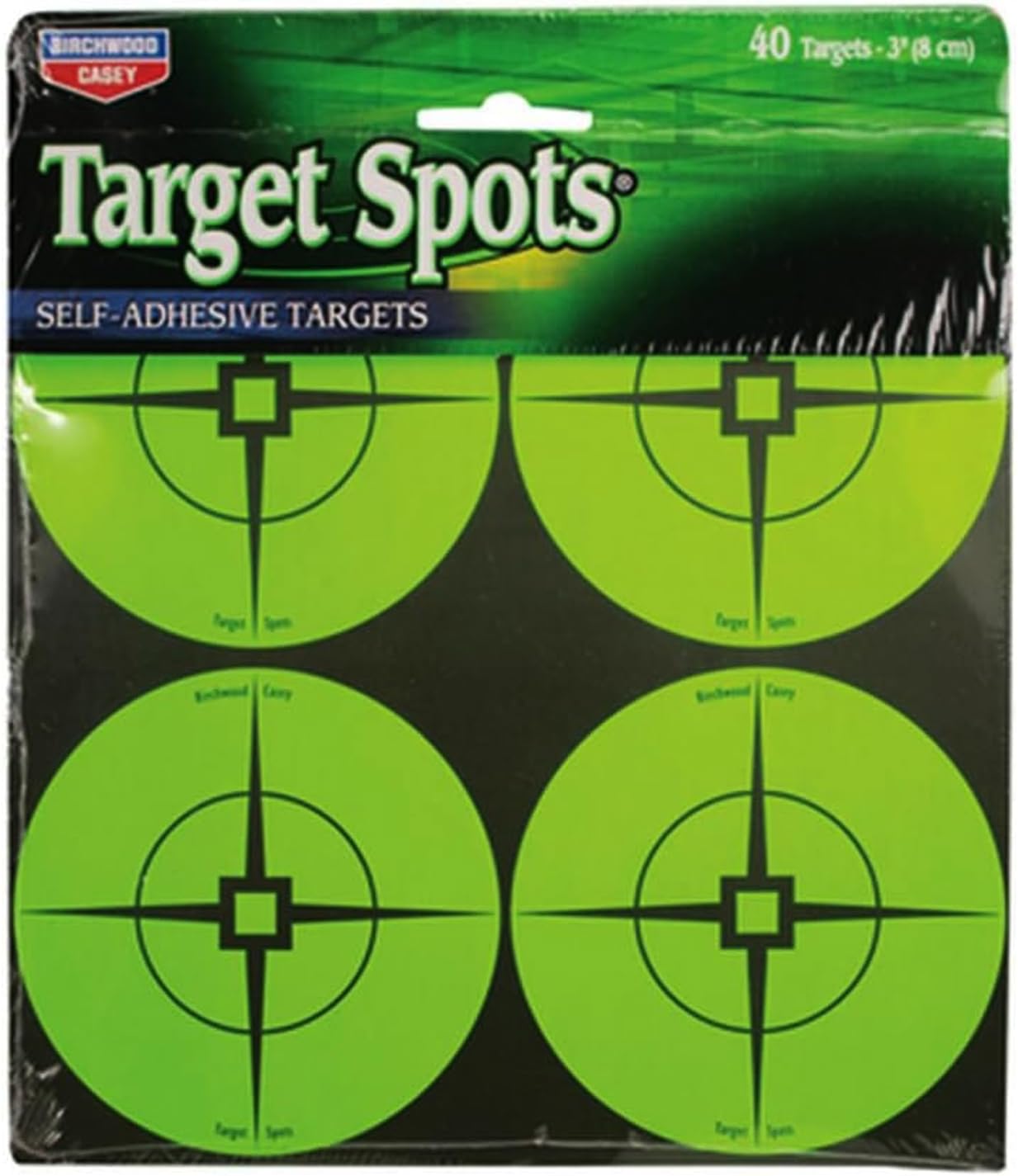 Birchwood Casey Target Spots Self-Adhesive High-Contrast Atomic Green Paper Shooting Targets