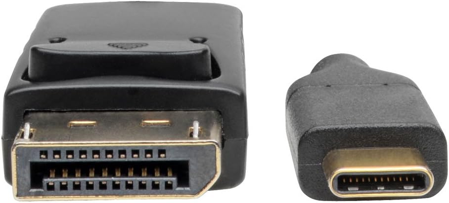 Tripp Lite USB C to DisplayPort (M/M), USB 3.1 Gen 1, DisplayPort Adapter Cable, Thunderbolt 3, 4K @60Hz, Black