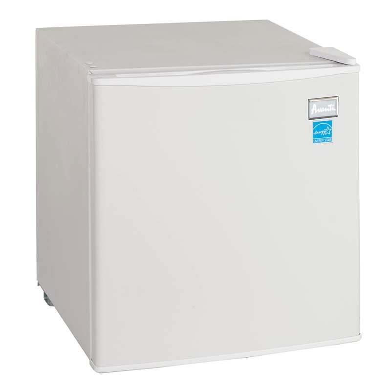 Avanti Mini Fridge Compact Refrigerator for Home Office or Dorm, Features Compressor Cooling Single Reversible Door Removable Shelves Automatic Defrost and Adjustable Temp Control, 1.7-Cu.Ft, White
