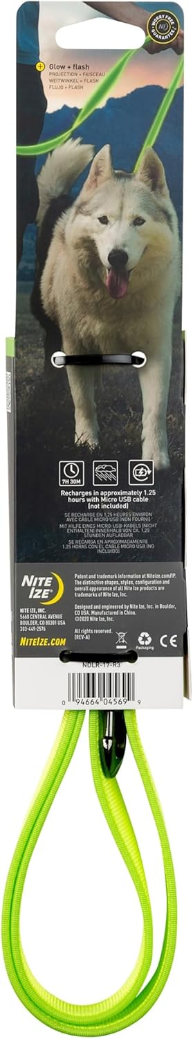 NITE IZE NiteDog Rechargeable LED Leash with Padded Handle