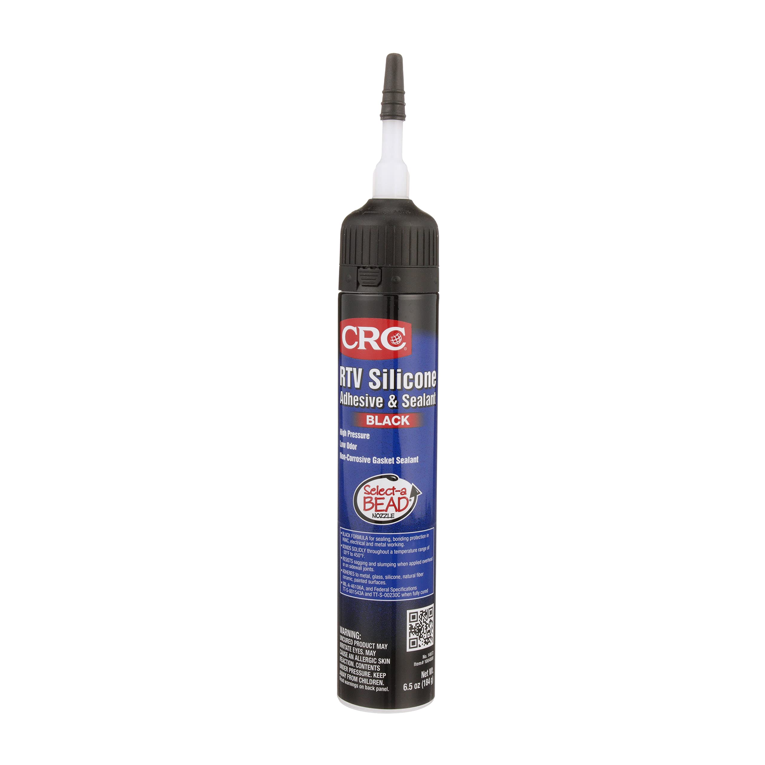 CRC RTV Silicone Sealant 14072 – 6.5 Wt Oz., Black, General Purpose High Pressure Gasket Sealant