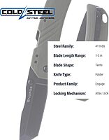 COLD STEEL Engage 3" 4116SS Razor-Sharp Tanto Point Blade 4.25" GFN Handle Everyday Carry Tactical Folding Knife with Atlas Lock OD Green