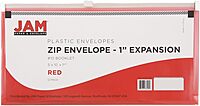 JAM PAPER Plastic Envelopes with Zip Closure