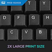 Adesso WKB-1320CB EasyTouch Antimicrobial Wireless Keyboard & Mouse Combo, Black