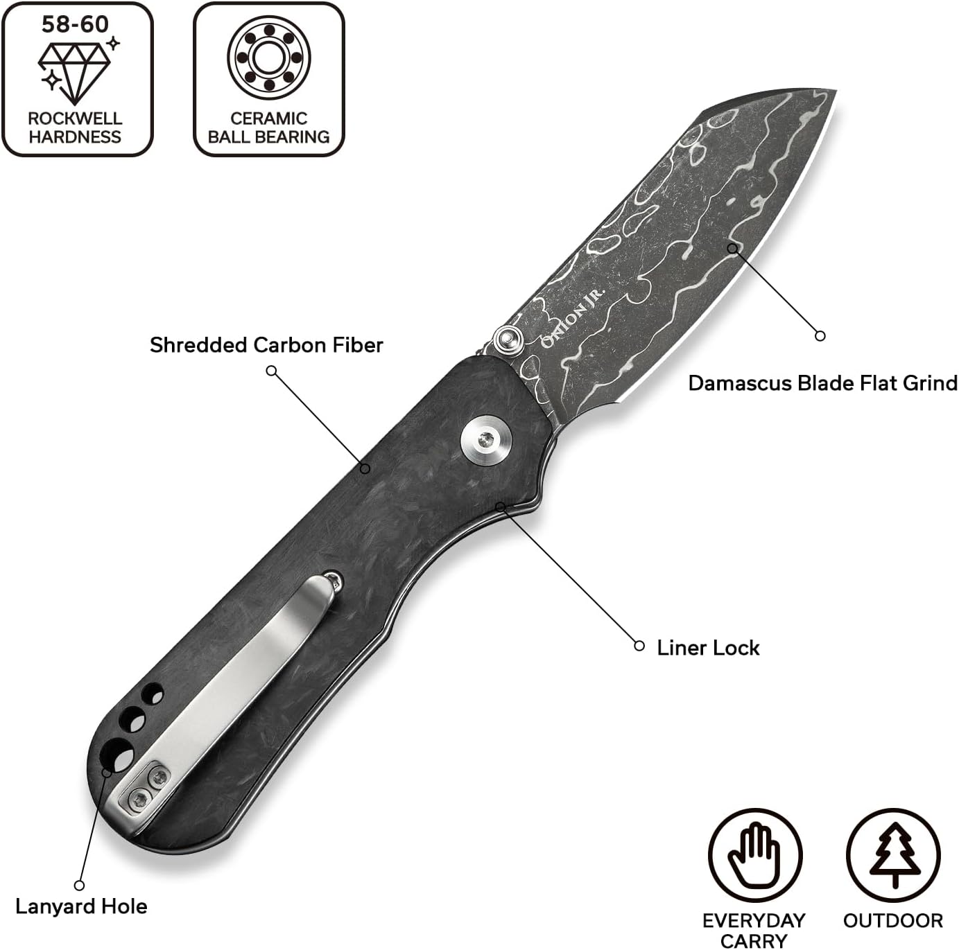 CIVIVI Crabby Pocket Knife, EDC Folding Knife C24055