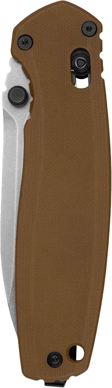 Kershaw Broadside Folding Knife, 3.5" D2 Steel Blade, G10 Handle, Durable and Reliable Tool for Everyday Tasks