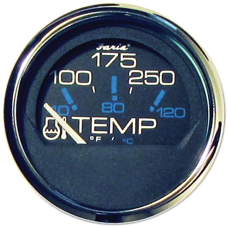 Faria 13704 Chesapeake Black 100-250°F Water Temp Gauge