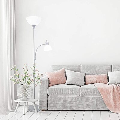 SIMPLE DESIGNS LF2000 Mother-Daughter Floor Lamp with Reading Light