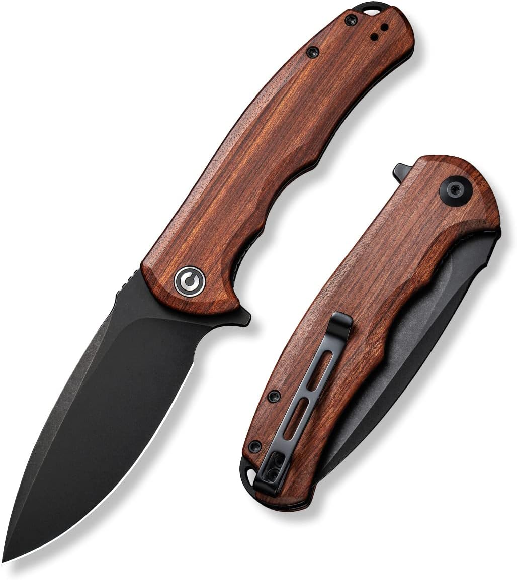 CIVIVI Praxis Flipper Folding Pocket Knife, 3.75" Black Stonewashed 9Cr18MoV