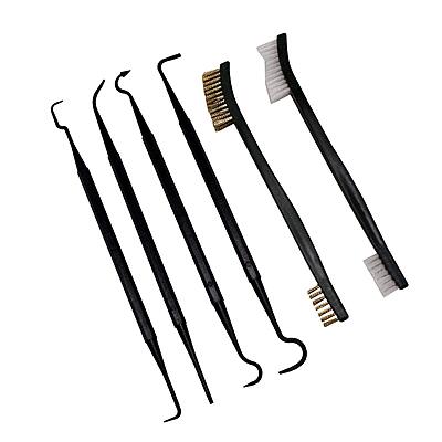 Lyman 6 Piece Pick & Brush Gun Cleaning Kit Brass/Nylon, Black, One Size, 04038