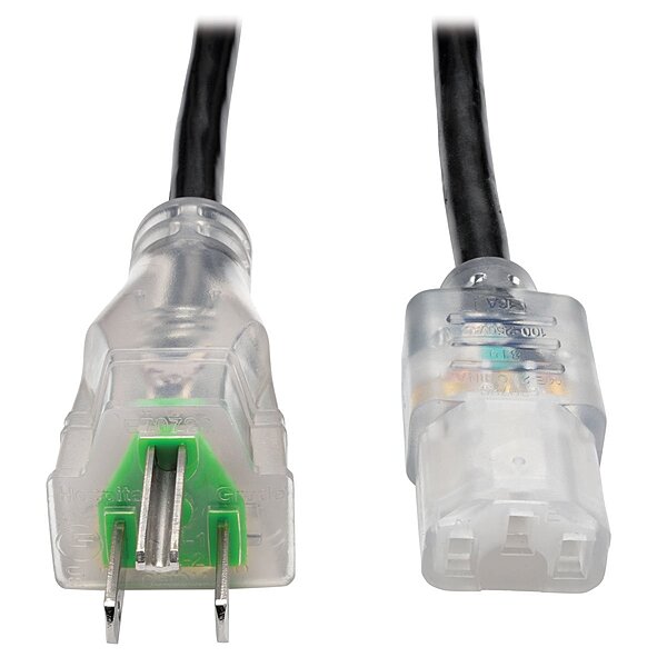 TRIPP LITE Hospital-Grade Computer Power Cord, NEMA 5-15P-HG to C13