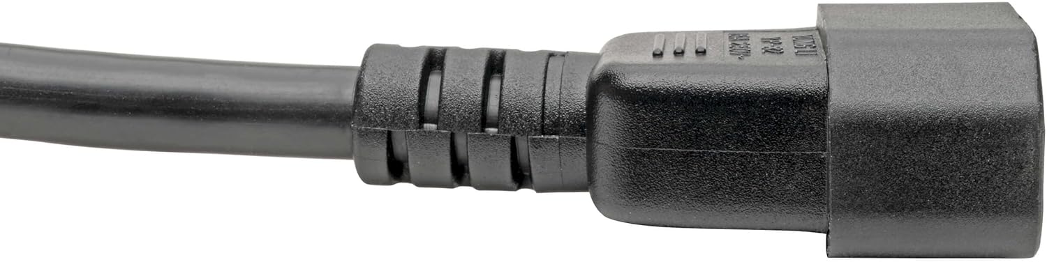 Tripp Lite Heavy-Duty Power Cord, 15A, 14AWG (IEC-320-C19 to IEC-320-C14) 6-ft.(P047-006),Black