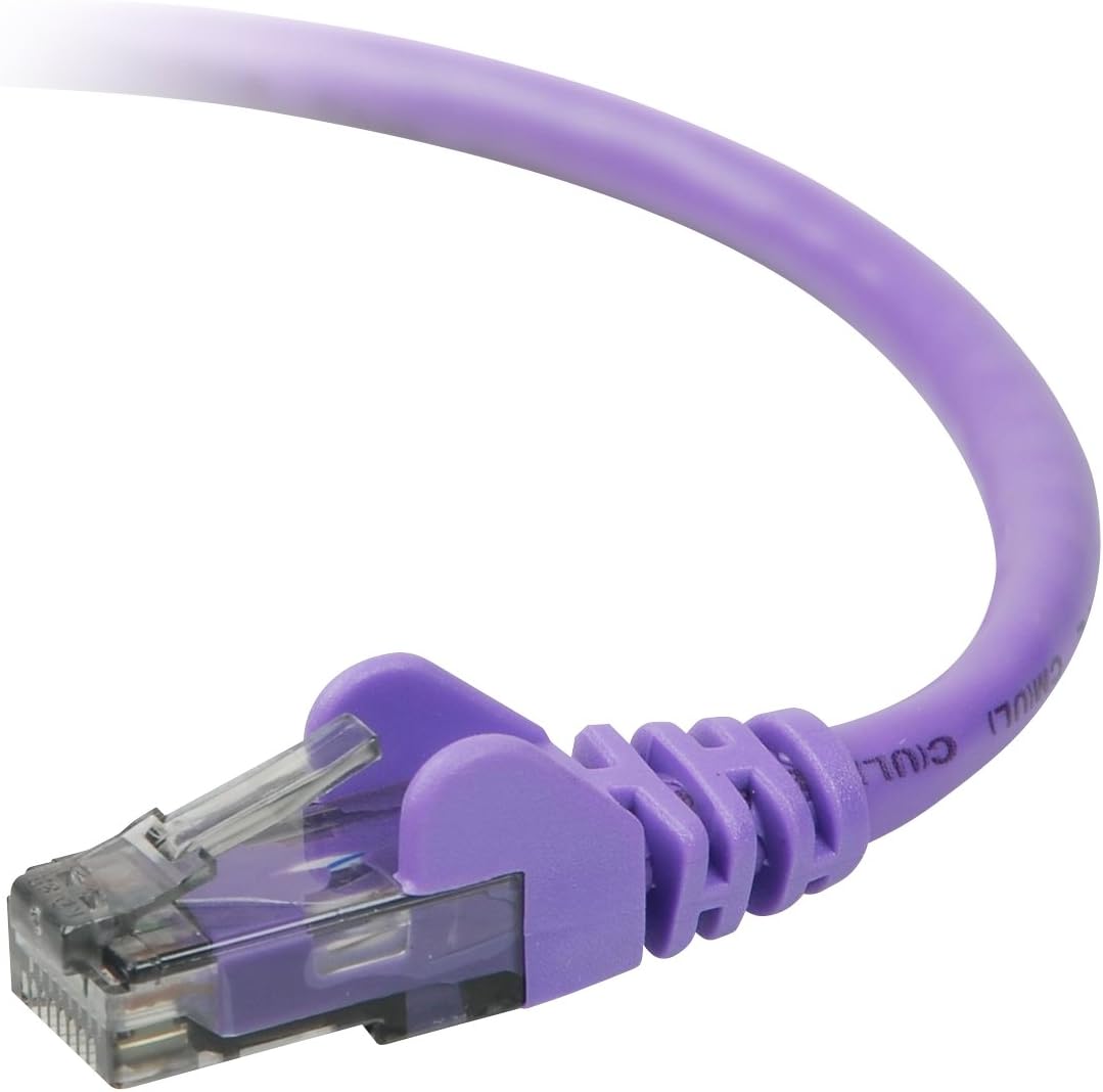 Belkin Cat.6 UTP Cable - RJ-45 Male - RJ-45 Male - 3ft - Purple