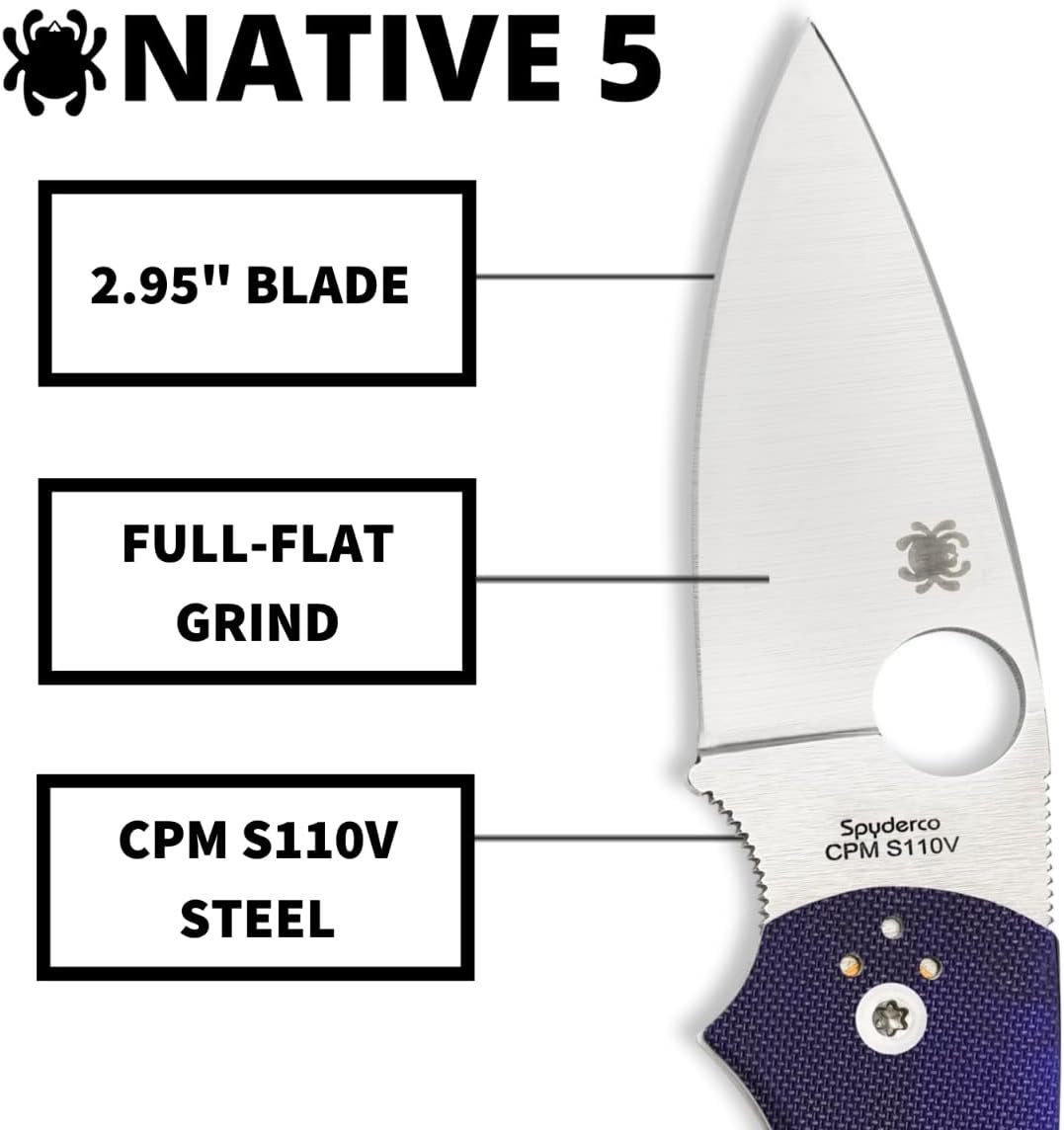 Spyderco Native 5 Folding Knife with 2.95" Blade