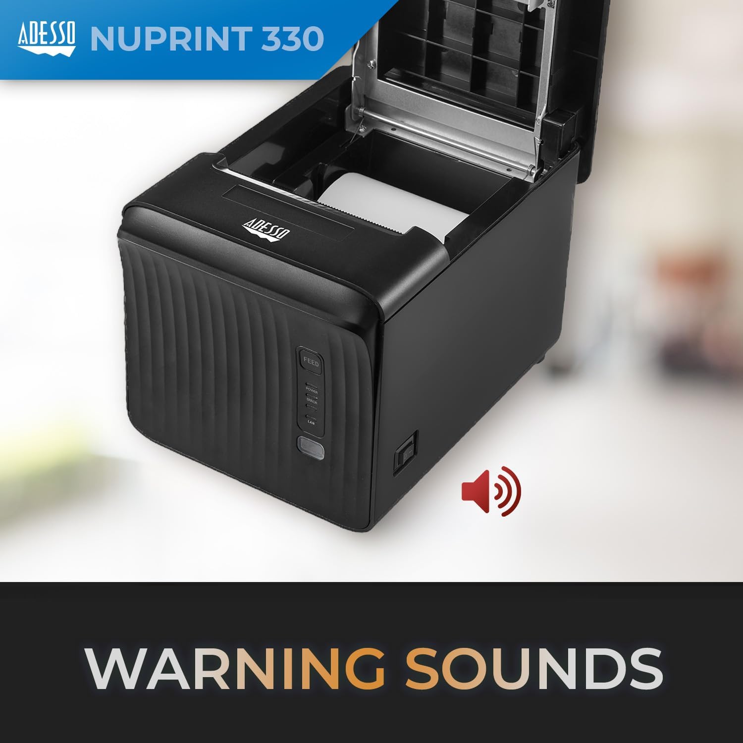 3" (80mm) Network Interface Thermal Receipt Printer with Autocutter, NuPrint 330, 250mm/s Printing Speed