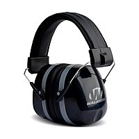 WALKER'S Premium Passive Folding Lightweight 32dB NRR Noise-Blocking Hunting Gun Range Shooting Hearing Protection Muff w/ Padded Headband & PVC Earpads